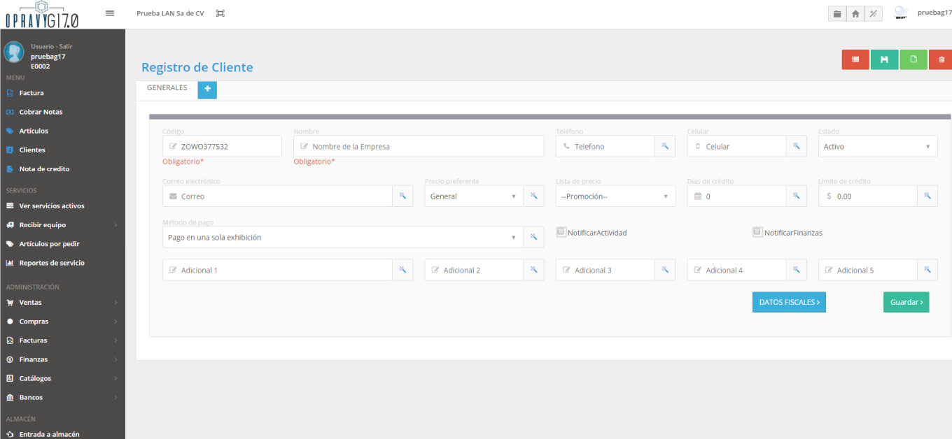 Opravy Sistemas de Facturación Electrónica