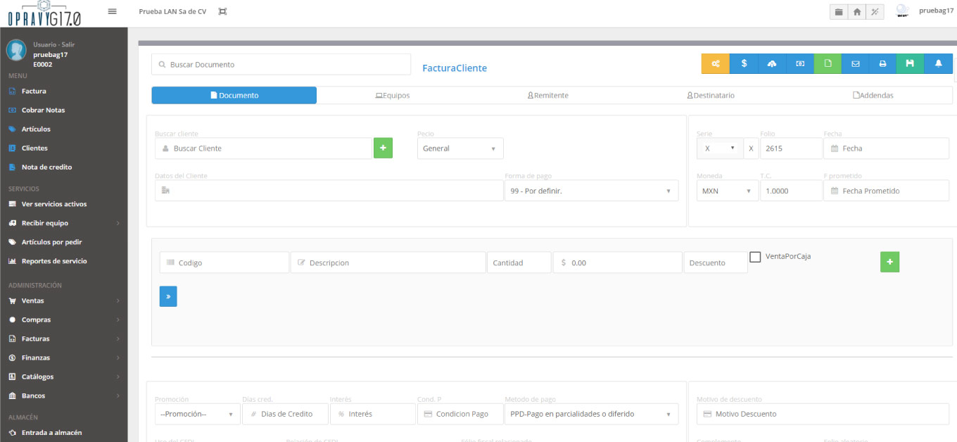 Opravy Sistemas de Facturación Electrónica