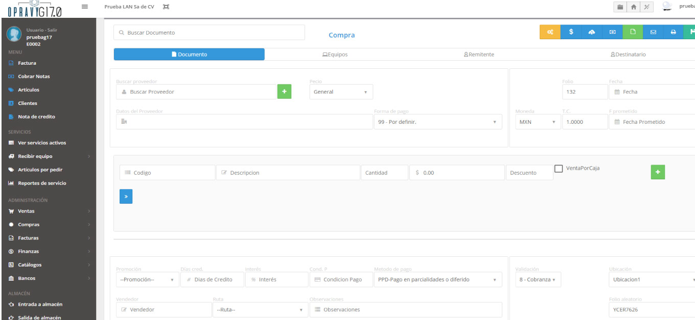 Opravy Sistemas de Facturación Electrónica